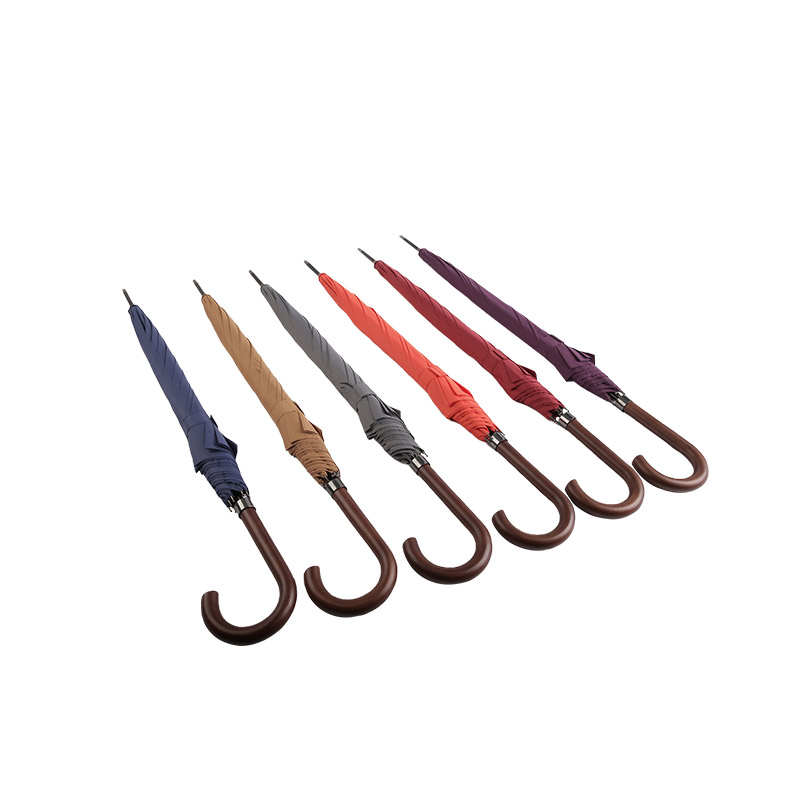 Gerader Regenschirm aus dunkelviolettem Säulen-Pongee-0E6B0146