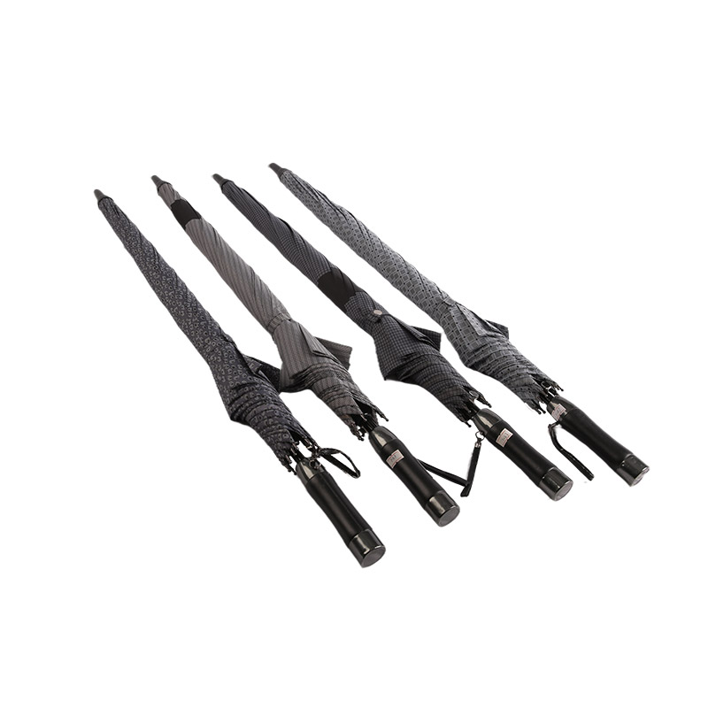 Stripe Business Can Be Automatic Pongee Straight Regenschirm-0E6B0233