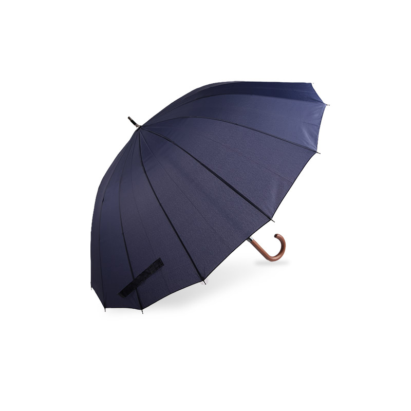 Dome Pure Manueller gerader Regenschirm aus Pongee mit Holzgriff – 0E6B0247