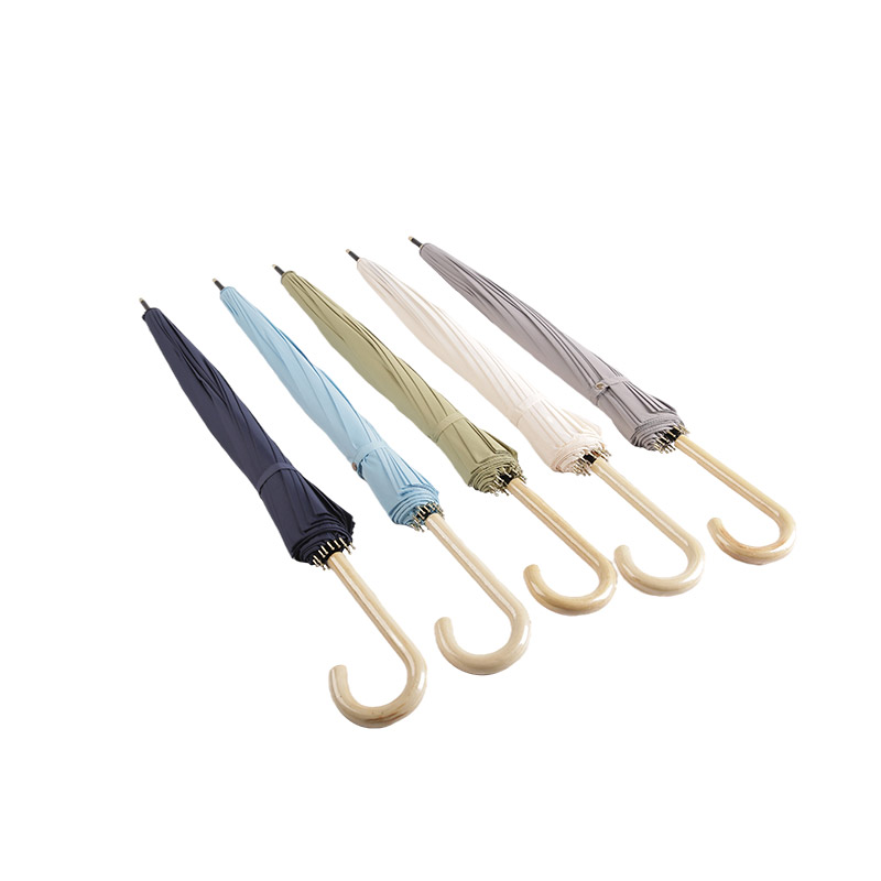 Leichter gerader Regenschirm aus Pongee im britischen Stil – 0E6B0259