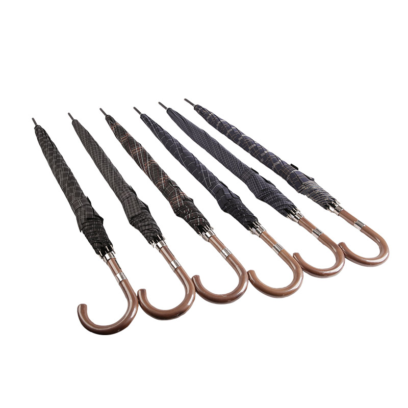 Leichter und für Männer geeigneter gerader Regenschirm aus Pongee-0E6B0362