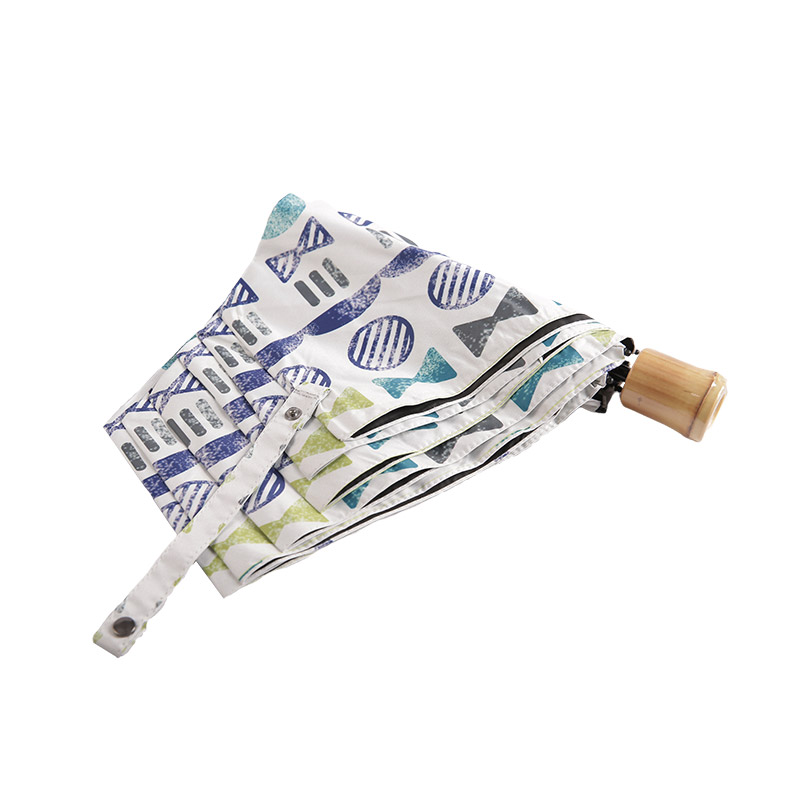 Mini-Pongee mit mehreren Mustern und beschichtetem dreifach gefaltetem Regenschirm-0E6B0423