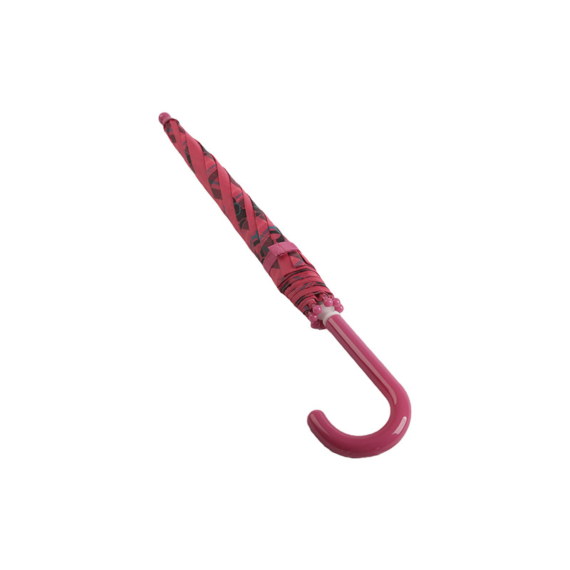 Gestreifter rosa Kätzchen-Kinderschirm-0E6B0625