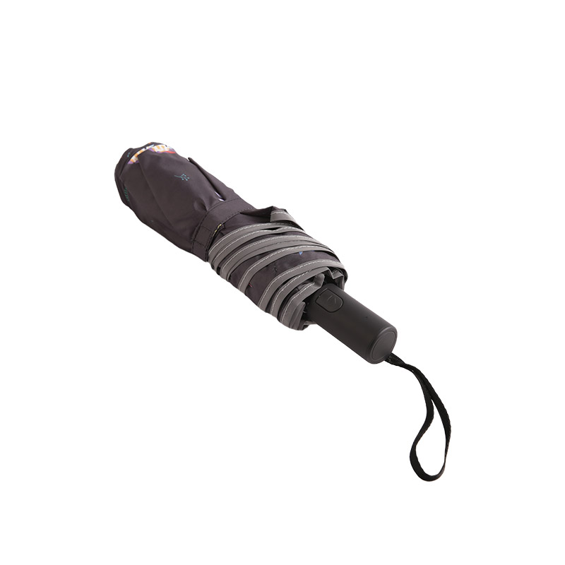 Unregelmäßige Birds Pongee Dreifach-Regenschirm-0E6B0764