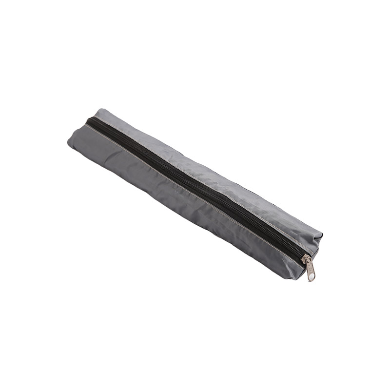 Einfacher zweifach gefalteter Regenschirm aus reinem Silbermetall-0E6B0782